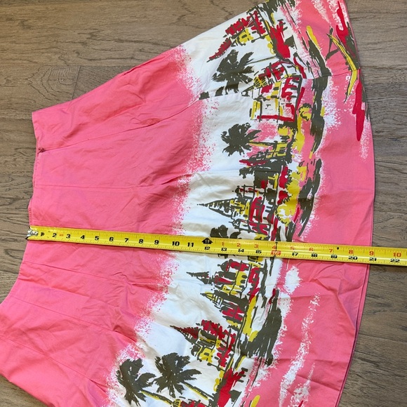 NWOT Old Navy Vintage Pink City Print A-Line Skirt Size 12 - Picture 7 of 7
